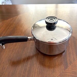 Vintage Revere Ware Stainless Steel 1 Qt Quart Sauce Pot
